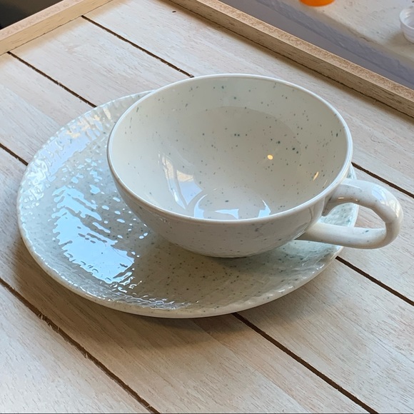 💥 Old McNicols Stonewall China Speckled Cup and Saucer